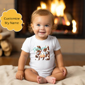 Schattige Koe Letter M Baby Outfit met aangepaste Romper