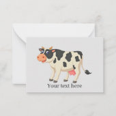 schattige koe liefhebbers geven sentiment Opmerkin Notitiekaartje (Voorkant)