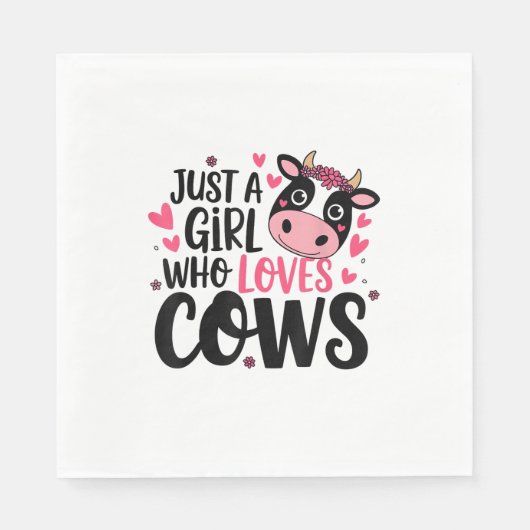 Schattige Koe Lover Design Servet (Voorkant)