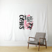 Schattige Koe Lover Design Wandkleed (In Situ (horizontaal))