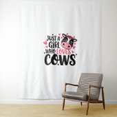 Schattige Koe Lover Design Wandkleed (In situ)