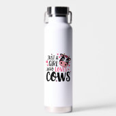 Schattige Koe Lover Design Waterfles (Voorkant)
