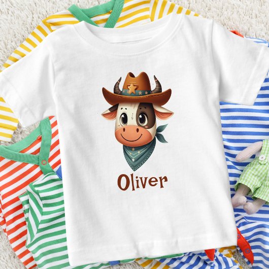 Schattige Koe met Cowboyhoed en Sjaal