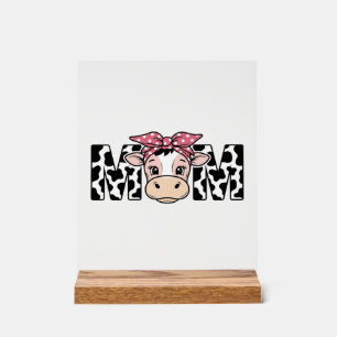 Schattige Koe Moeder Boog Grafisch Ontwerp_1 Acryl Bord