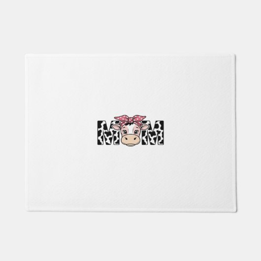 Schattige Koe Moeder Boog Grafisch Ontwerp_1 Deurmat (Voorkant)