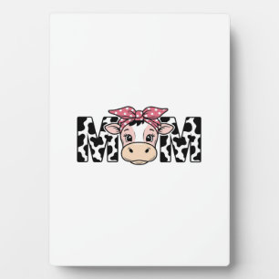 Schattige Koe Moeder Boog Grafisch Ontwerp_1 Fotoplaat