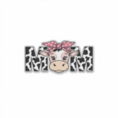 Schattige Koe Moeder Boog Grafisch Ontwerp_1 Sticker (Voorkant)