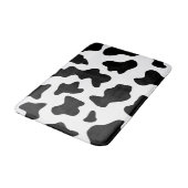schattige koe op zwarte en witte boerderij badmat (Gekanteld)