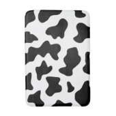 schattige koe op zwarte en witte boerderij badmat (Voorkant Verticaal)