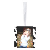 schattige koe op zwarte en witte boerderij decoratie (Rechts)