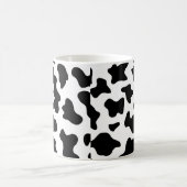 schattige koe op zwarte en witte boerderij koffiemok (Center)