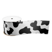 schattige koe op zwarte en witte boerderij satijnen lint (Spoel)