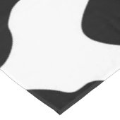 schattige koe op zwarte en witte boerderij tafelkleed (Gekanteld)