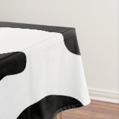 schattige koe op zwarte en witte boerderij tafelkleed (Voorbeeld)