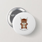 Schattige Koe Ronde Button 5,7 Cm (Voorkant /achterkant)