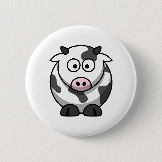 Schattige Koe Ronde Button 5,7 Cm (Voorkant)
