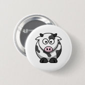 Schattige Koe Ronde Button 5,7 Cm (Voorkant /achterkant)