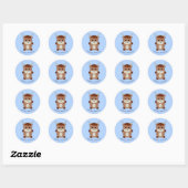Schattige Koe Ronde Sticker (Vel)