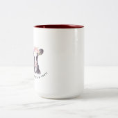 schattige koe tweekleurige koffiemok (Center)