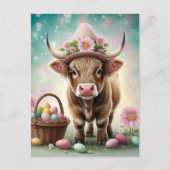 Schattige Koe van de Paasbruine Hooglanden Briefkaart (Voorkant)