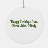 Schattige Koe, Waterverf Wilde Bloemen, Landelijk, Keramisch Ornament (Achterkant)