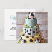 SCHATTIGE KOECAKE VERJAARDAG KAART (Voorkant / Achterkant)