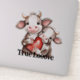 Schattige Koeien Ware Liefde Sticker
