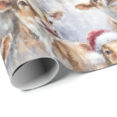 Schattige Koeien Waterverf Schetskunst Cadeaupapier (Rol Hoek)