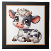 schattige koeienliefhebbers van het platteland tegeltje (Voorkant)