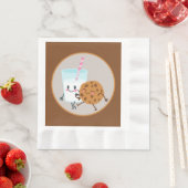 schattige koekjes en melkfeest servet (Insitu)