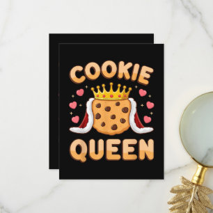 Schattige Koekjes Koningin Grappige Bak Liefhebber Bedankkaart