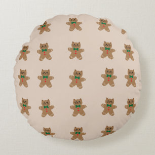 Schattige Koekjes van Gemberkoek Kat Rond Kussen