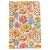 Schattige koekjesfeest tegelpatroon medium cadeauzakje (Achterkant)