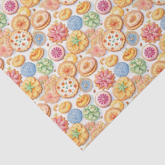 Schattige koekjesfeest tegelpatroon tissuepapier (Detail)