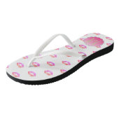 Schattige koelglazen lips, monogram teenslippers (Schuin)