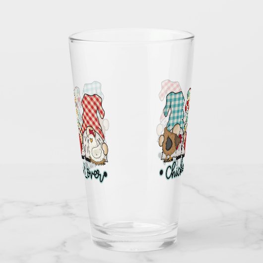 schattige koepelkipliefhebbers glas (Links)
