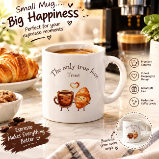 Schattige koffie en croissant mok – De enige ware