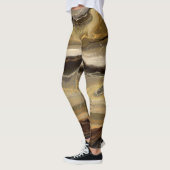 Schattige koffie marmer leggings (Links)