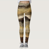 Schattige koffie marmer leggings (Voorkant)