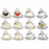 Schattige koffie sticker (Voorkant)