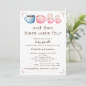 Schattige koffie thema 2e Baby Girl Sprinkle Kaart (Staand voorkant)