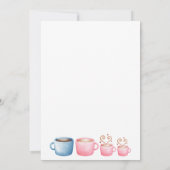 Schattige koffie thema 2e Baby Girl Sprinkle Kaart (Achterkant)