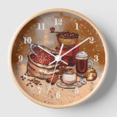 schattige koffiebar decor Grote klok (Voorkant)