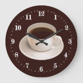 schattige koffiebar-decor grote klok (Voorkant)