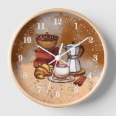 schattige koffiebar decor Grote klok (Voorkant)
