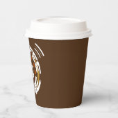 schattige koffiebar-liefhebbers papieren bekers (Links)