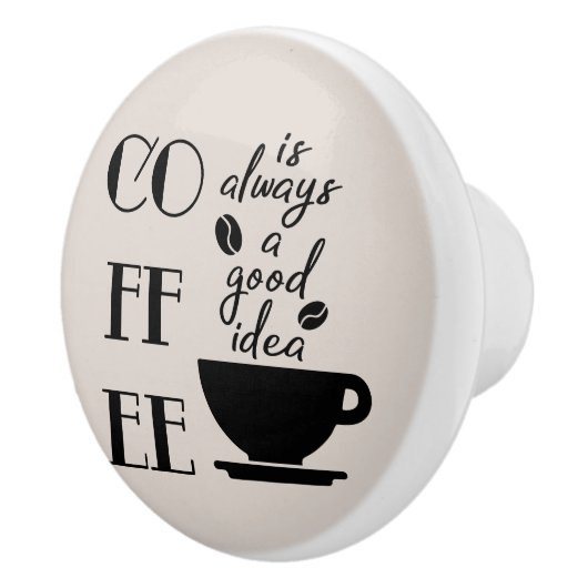 schattige koffiebar lovers decor keramische knop (Rechts)