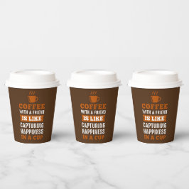 schattige koffiebar papieren bekers