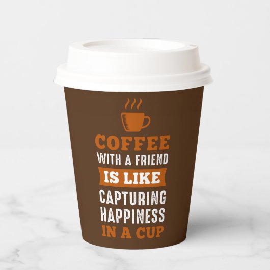 schattige koffiebar papieren bekers (Voorkant)