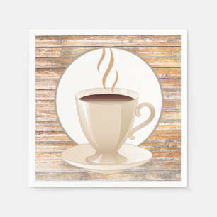 Schattige koffiebarpapier servet